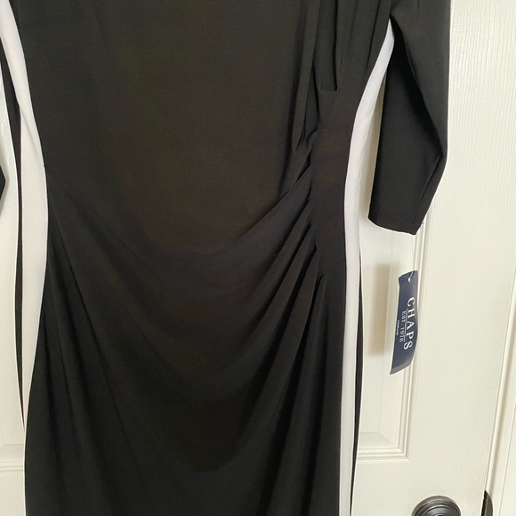 Chaps black/white dress, size large - Picture 3 of 8